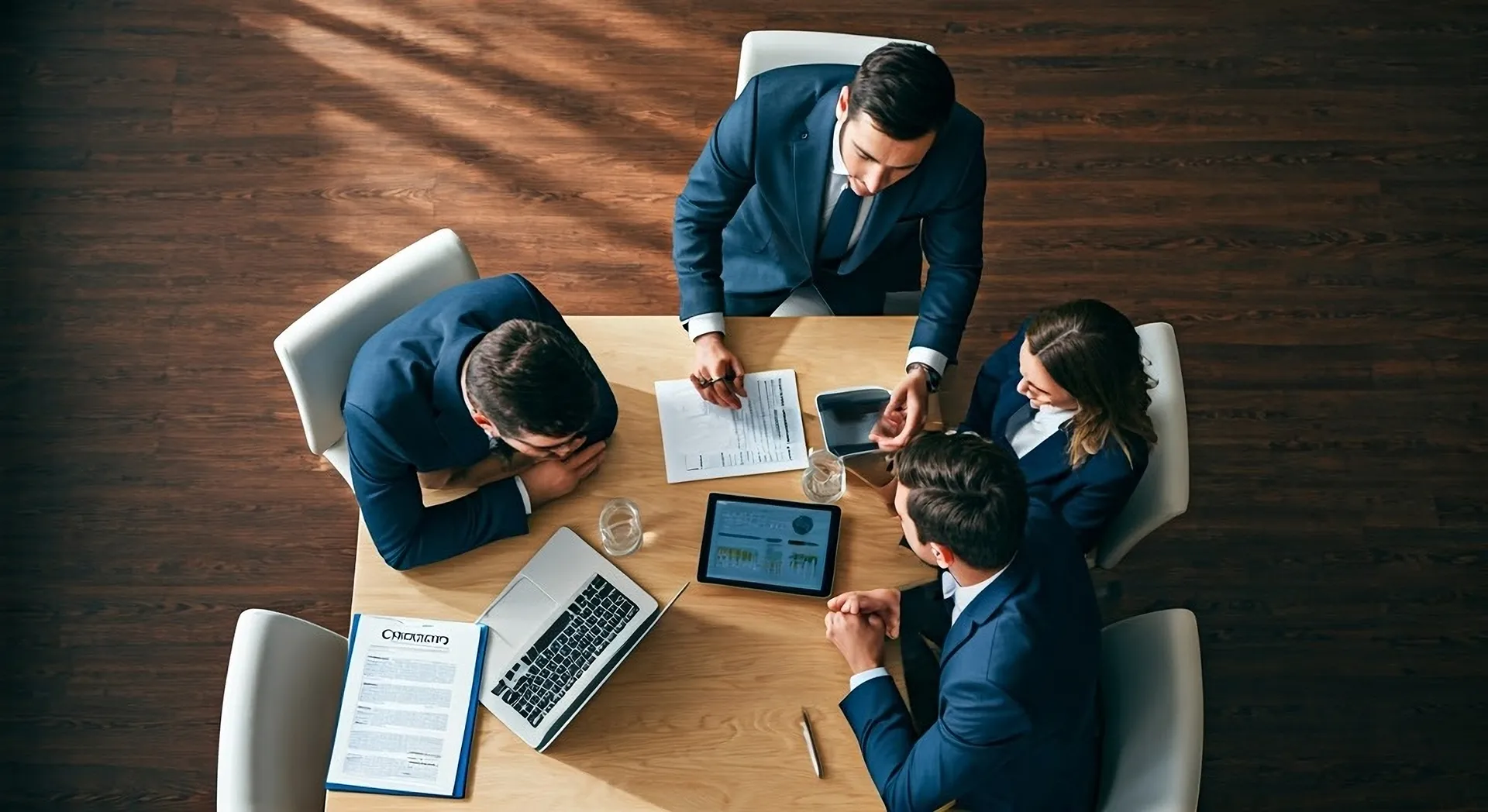 Business professionals engaged in a meeting | Atlantic Finance Partners Limited