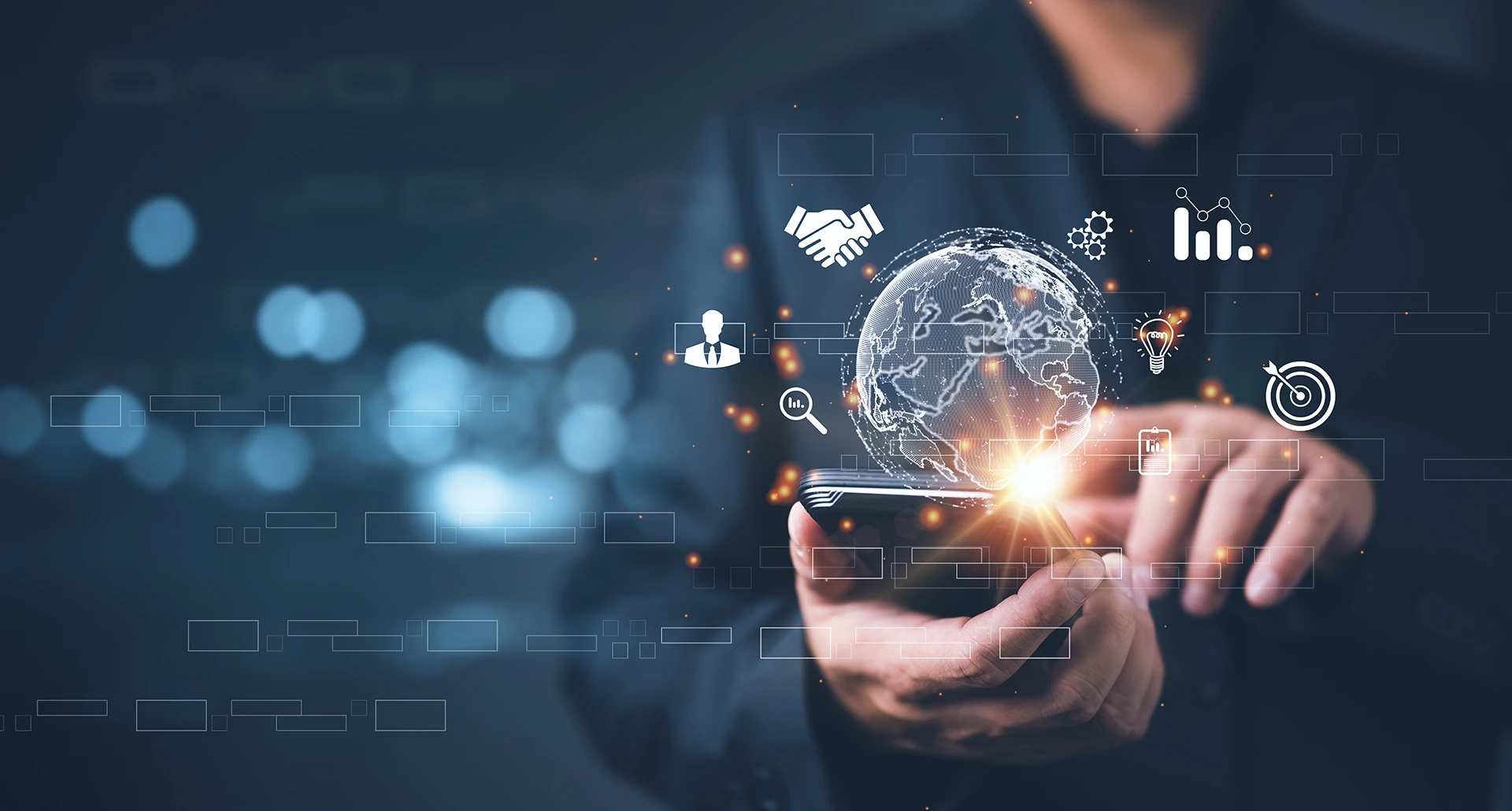 Businessman using mobile smart phone | Atlantic Finance Partners Limited